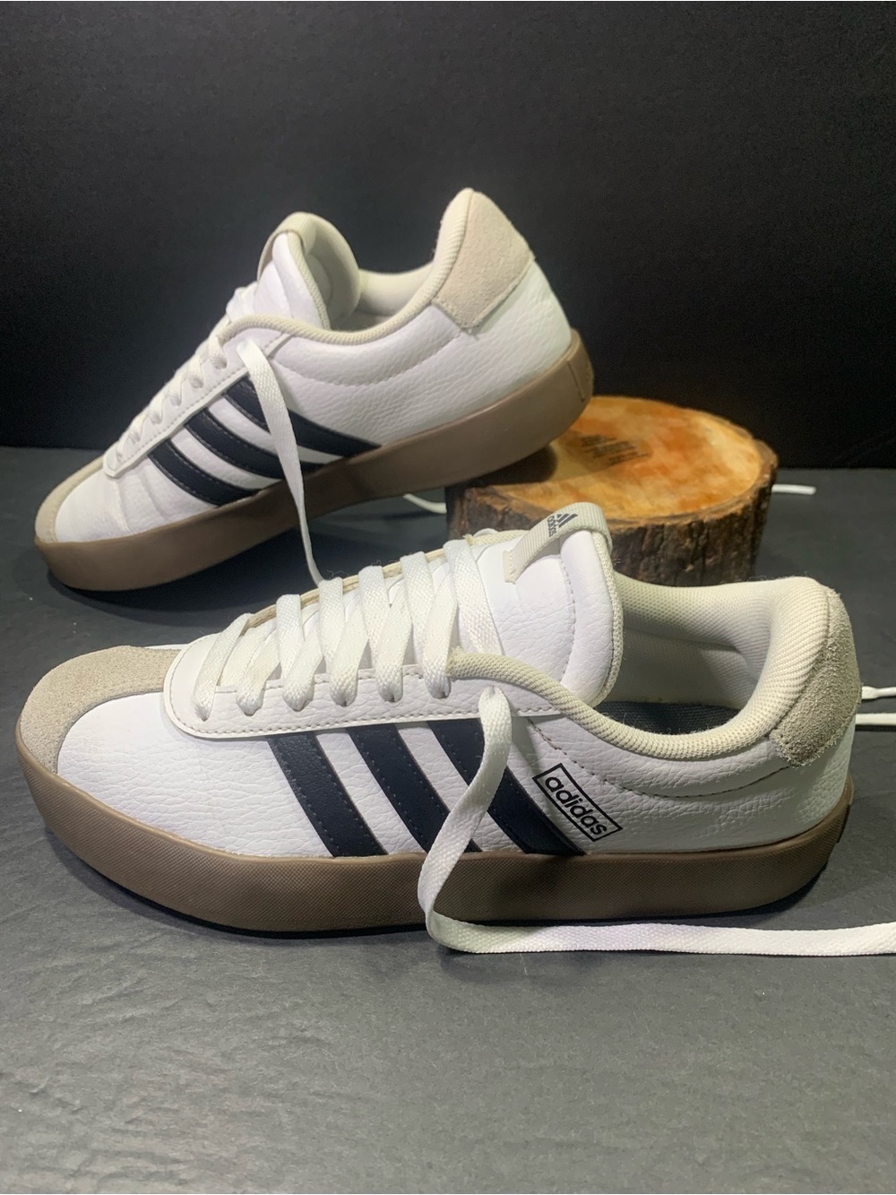 Adidas VI 3.0 Court Women’s Sneakers White Black Shoe Size- 7